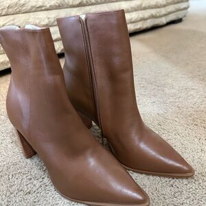 Able Tan Heeled Booties